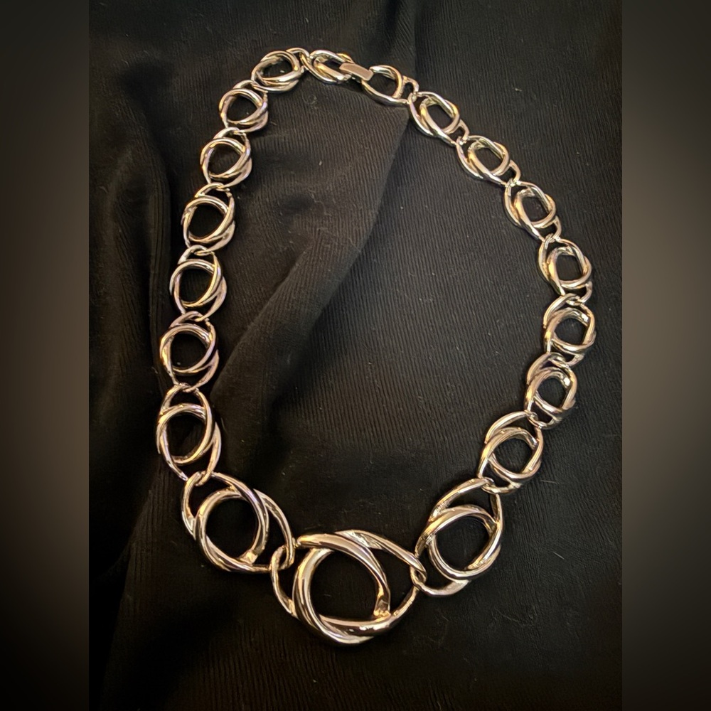 Trifari Gold-Tone Circular Link Necklace